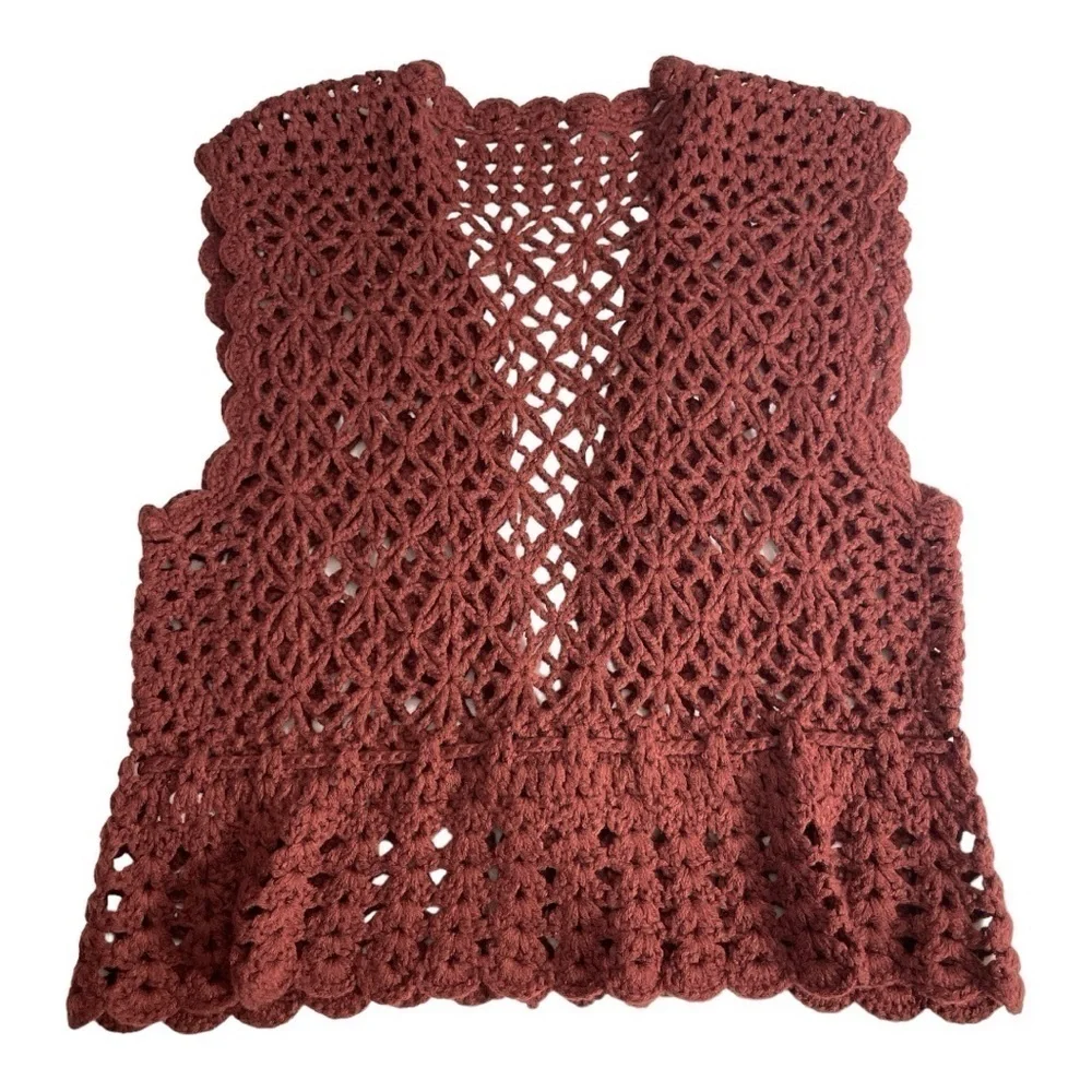 Live and Let Live Crochet Cardigan size L